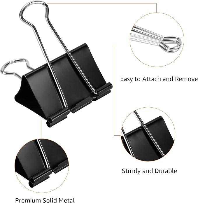 Amazon Basics Sturdy Binder Clips - Image 4