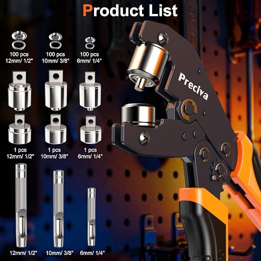 Preciva 3-Size Grommet Tool Kit - Image 2