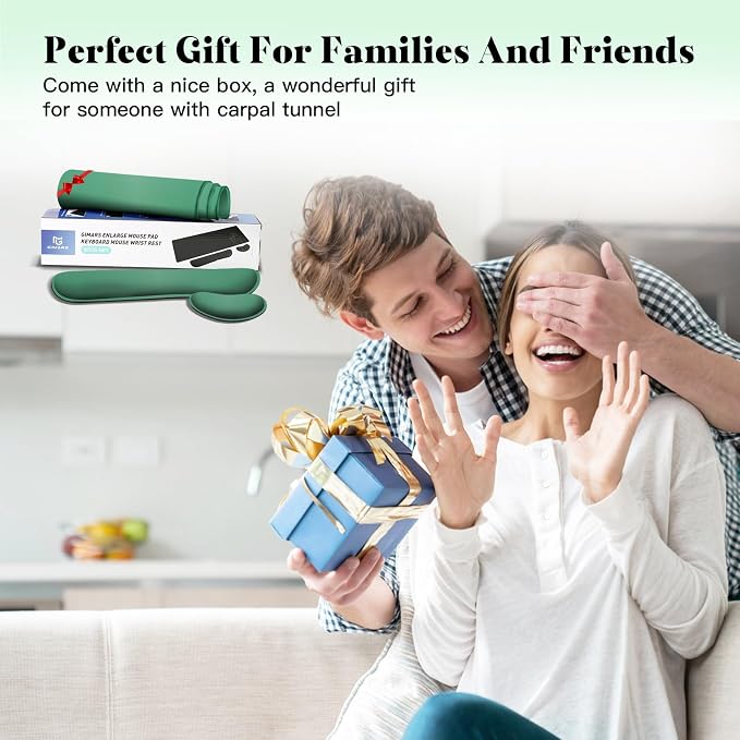 Gimars 4 in 1 Mouse Pad and Keyboard Wrist Rest Set, Large Mouse Pad - Image 9