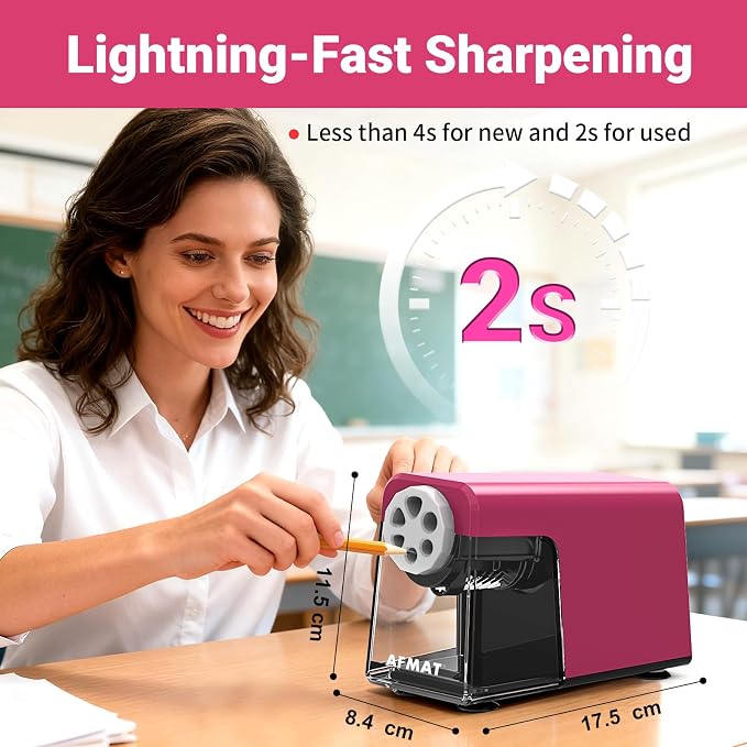 AFMAT 6-Hole Electric Pencil Sharpener - Image 5