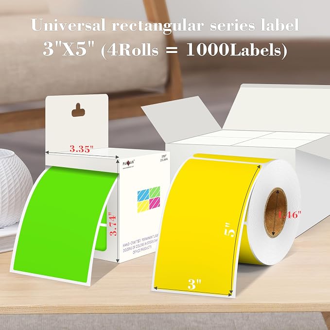 PARLAIM 5 x 3 inch Colored Inventory Stickers - Image 2