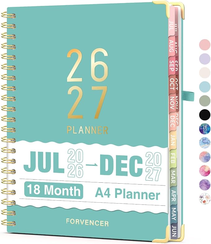 Jul 2026 - Dec 2027 Planner, Forvencer 18 Month Academic Planner 2026-2027 by Forvencer