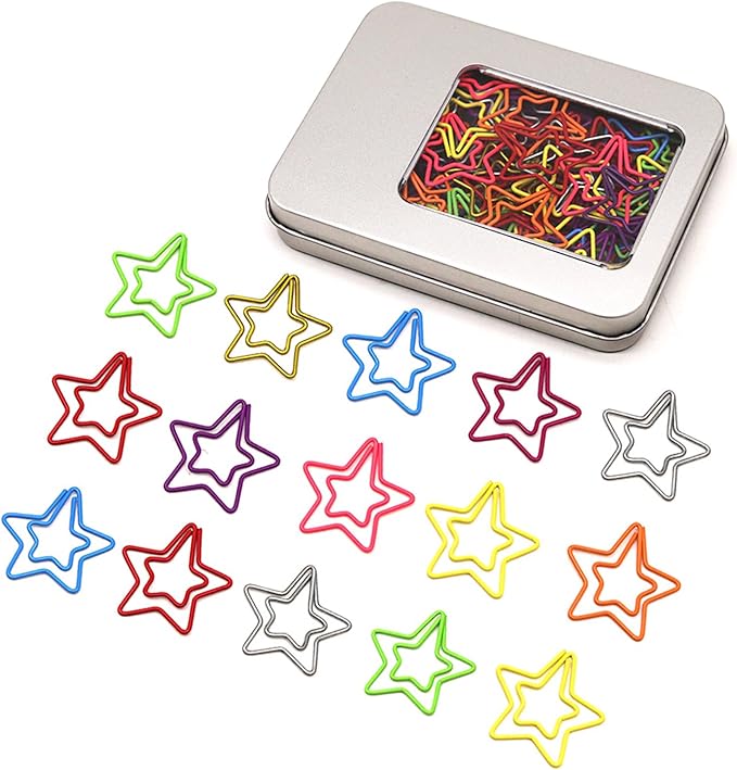 50 Pcs Star-Shaped Paper Clips – Gifts by NELJIBEHU