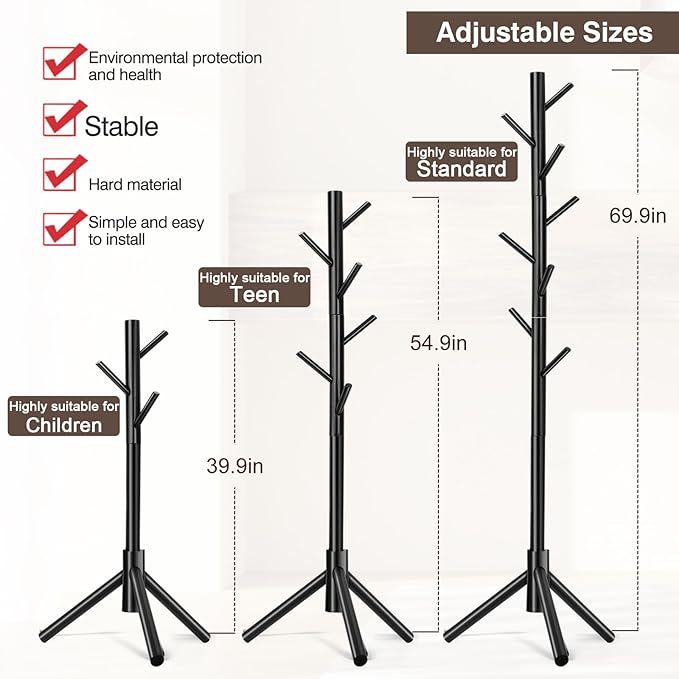 WANGMUXIA Coat Rack, Freestanding Coat Rack - Image 6