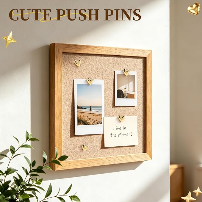 30Pcs Heart Push Pins for Bulletin Board Decorations, Cute Thumb Tacks for Cork - Image 4