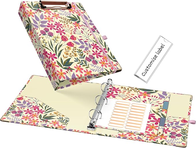 Ospelelf Mini 3 Ring Binder 1 Inch, Cute Binder by OspelelfOfficeSupplies