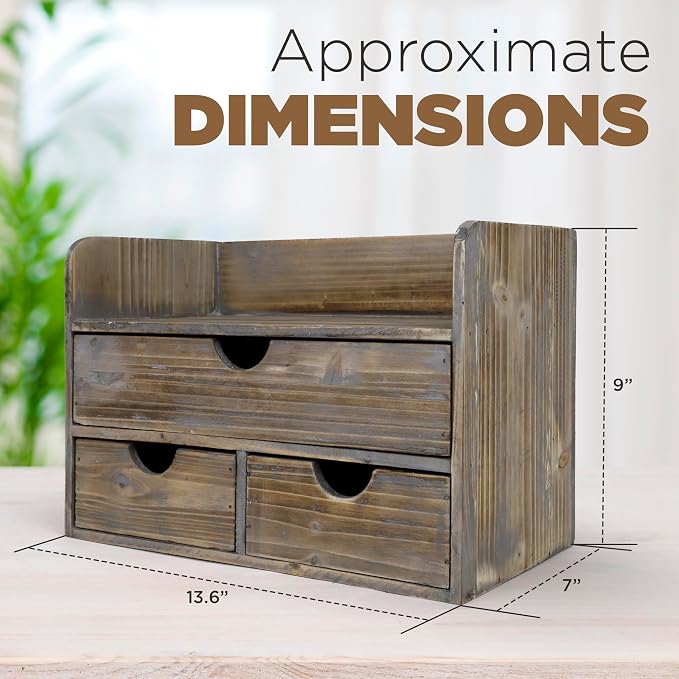 Besti Wooden Office Desk Organizer - Image 3