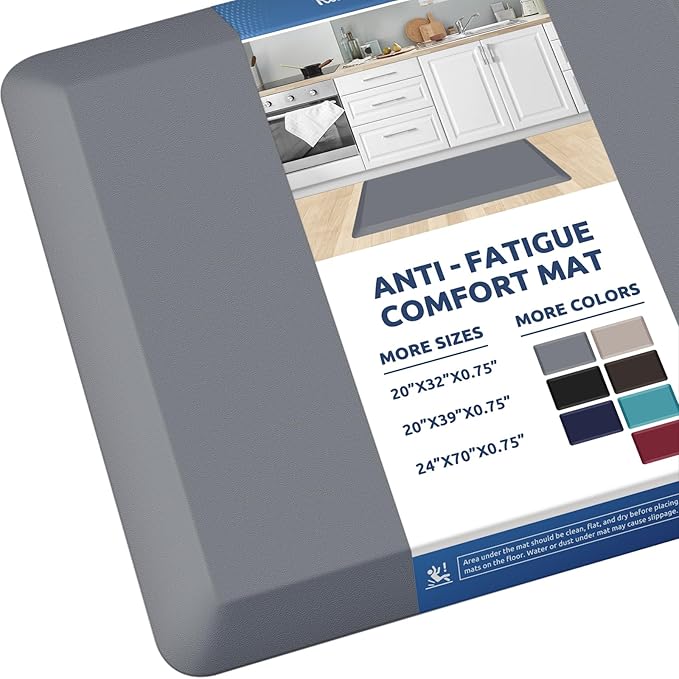 KitchenClouds Kitchen Mat Cushioned Anti Fatigue Rug 20"x32" Water Resistant by KitchenClouds