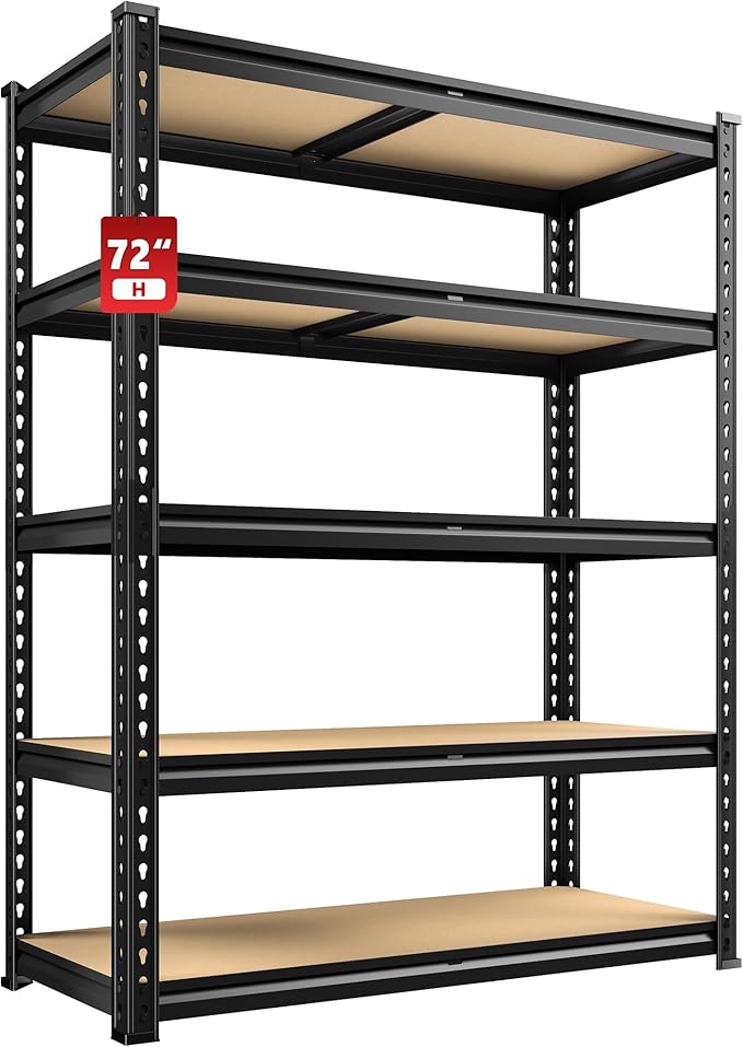 REIBII 5 Tier Garage Shelving for Pantry, Adjustable Storage Shelves | 35.5" W by REIBII