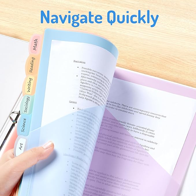 Forvencer 48 Count Binder Dividers - Image 7