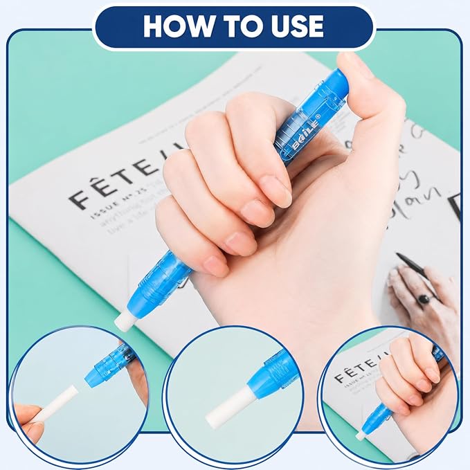 Crtiin 30 Pcs Retractable Erasers Pen Mechanical Eraser Pen - Image 3