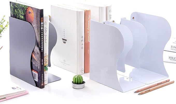 Adjustable Bookends Metal Book Ends - Image 5