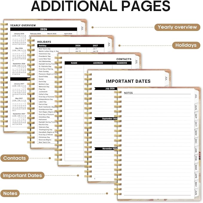 Planner 2026-2027, Academic Year Monthly and Weekly Calendar Planner, Jul 2026 - Image 5