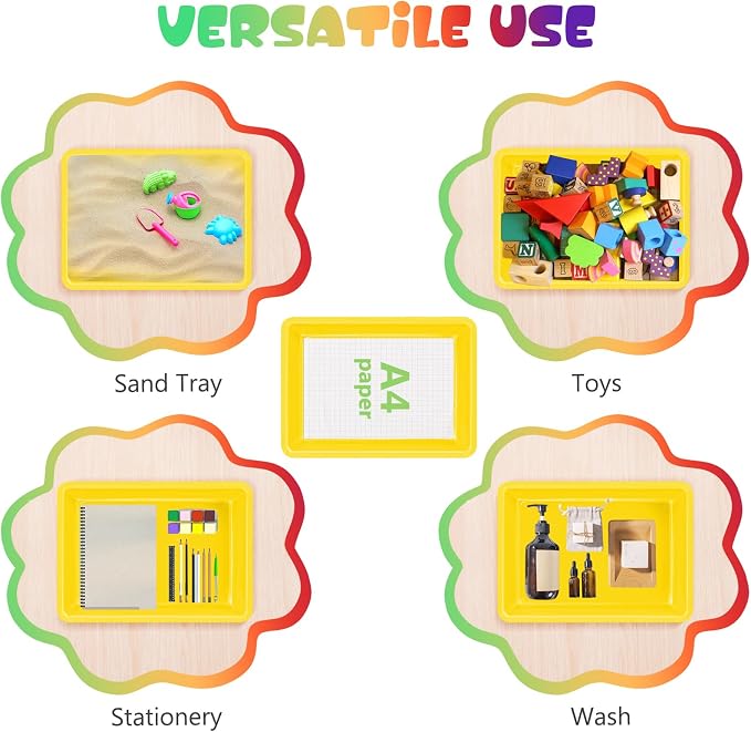 ShineMe Plastic Paper Trays for Classroom, 6 Pack Colorful Classroom Turn in - Image 5