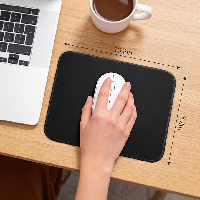 Black Mouse pad, Featuring a wear-Resistant Stitching Edge Design. It can be - Image 5