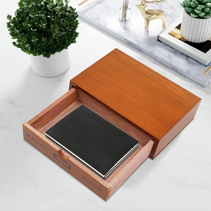 Desktop Storage Box, Desk Organizer Drawer, Office Supplies Countertop Drawer - Image 2