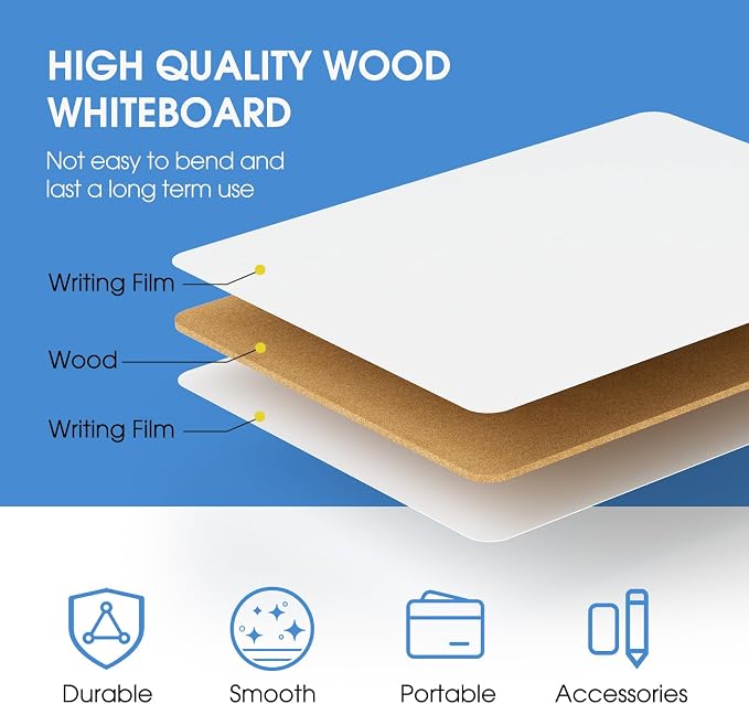 MaxGear Double Sided Dry Erase Board, 12 Pack | Reusable Double Sided Surface - Image 4
