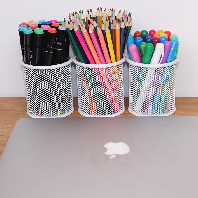 SNOW COOLER Pen Holder Mesh Pencil Holder Metal Pen Holder Cup Pencil Cup Holder - Image 8