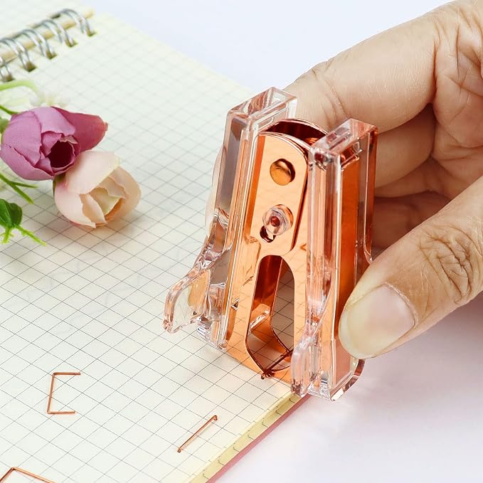Buqoo Acrylic Clear Light Pink Heavy Duty Staple Remover Tool Pinch Jaw Style - Image 5