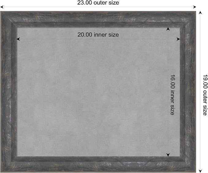 Amanti Art Grey Framed Magnetic Board 19x23 Small Vision Board - Image 4