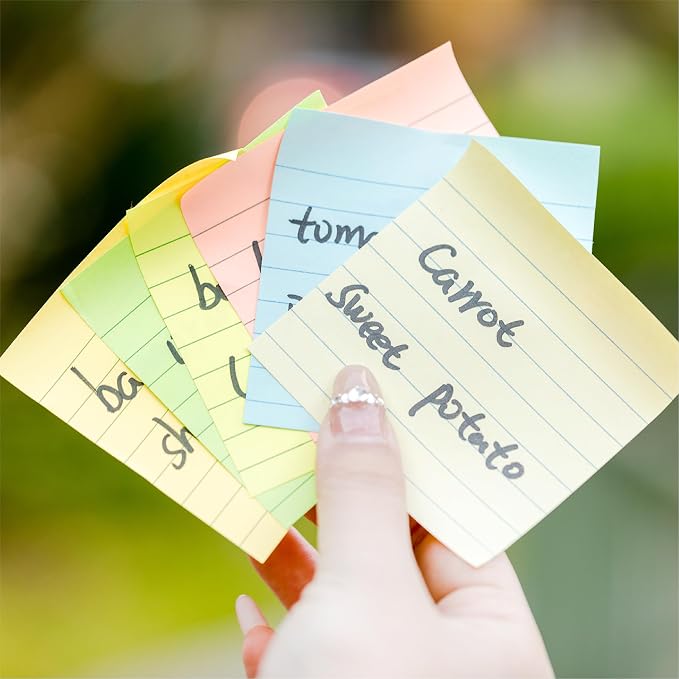 Mr. Pen- Lined Sticky Notes, 6 Pads, 45 Sheets/Pad, Pastel Color | Sticky Notes - Image 6