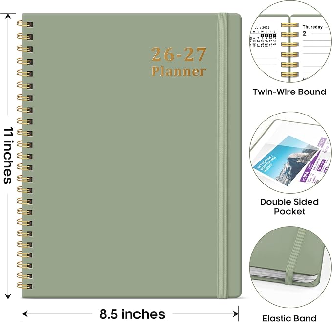 Planner 2026-2027, 8.5" x 11" Weekly and Monthly Academic Year Planner Calendar - Image 4