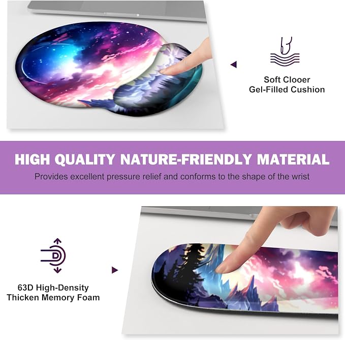 Gaming Mouse Pad, Large Desk Mat, Cute Desk Pad Protector, 4in1 XXL Mousepad + - Image 5
