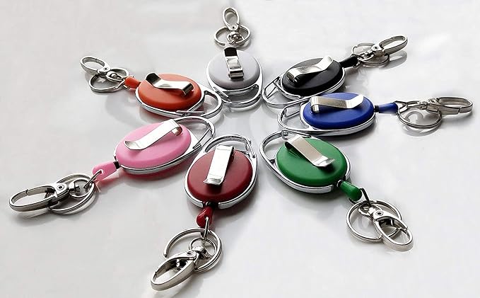 Retractable Badge Reel with Claw Clasp and Clip - Image 4