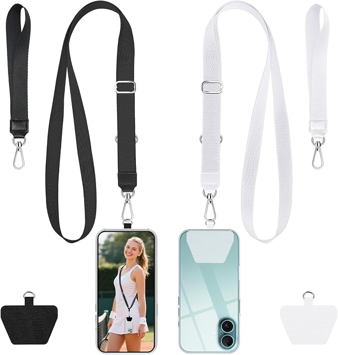 takyu Phone Lanyard, 2 Pack Adjustable Crossbody Neck/Wrist Strap by Takyu