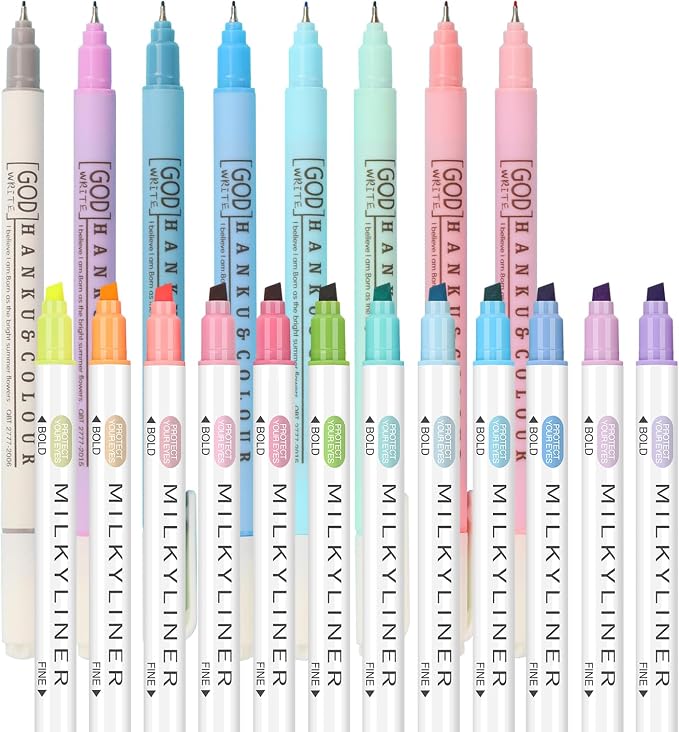 HANKU 20 Pack Bible Highlighters and Pens No Bleed Through by HANKU-Allaboutcolors