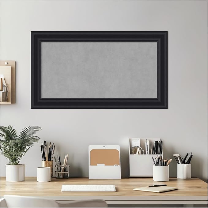 Amanti Art Black Framed Magnetic Board 16x28 Small Vision Board - Image 6
