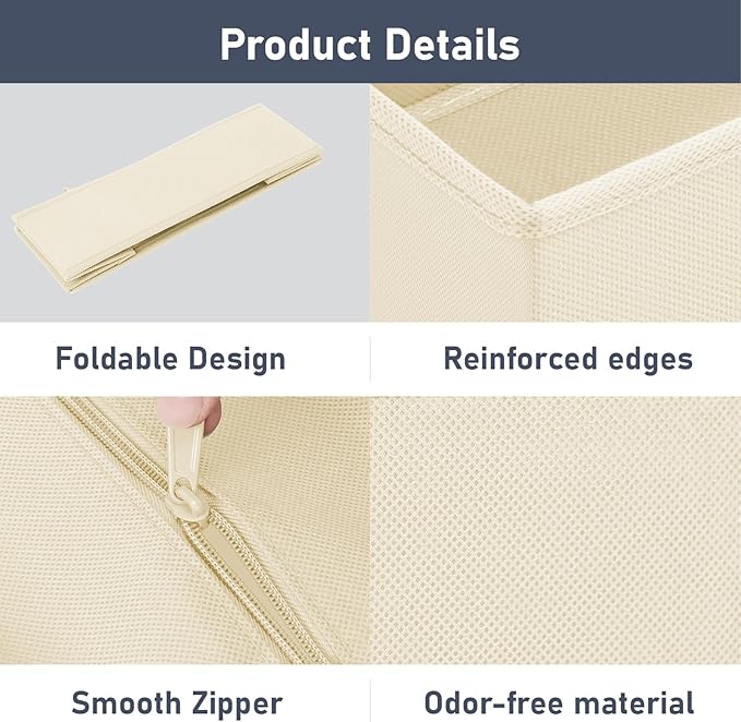 DIMJ Drawer Organizer Clothes Storage - 24 Pack Baby Dresser Organizer for Nursery, Small Fabric Closet Drawer Organizer Bins for Underwears Socks, Foldable Storage Dividers Organization for Bedroom-DeskLoop Office