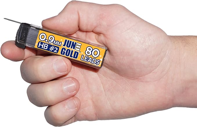 June Gold 320 Pieces, 0.9 mm HB #2 Lead Refills, 80 Pieces Per Dispenser - Image 2