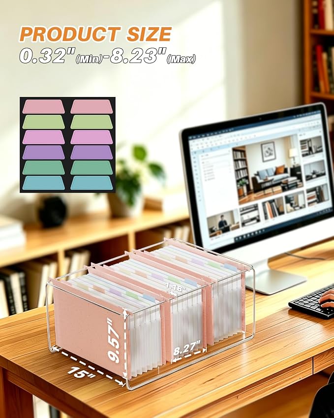 Ansook Hanging File Folders Legal Size, 7-Pocket Accordion Organizer - Image 4