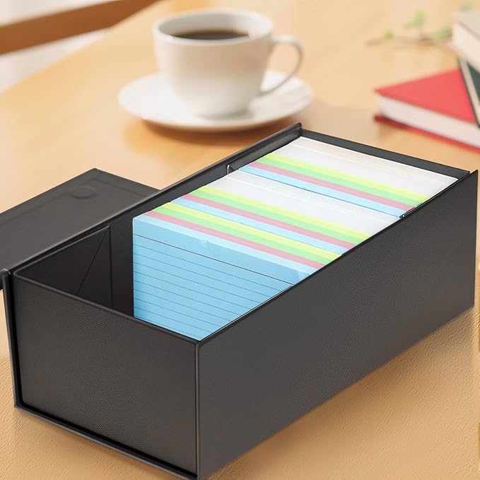 Harhana 3x5 Index Card Holder Card File Box Organizer, Hold 1200 3x5-Inch Flash - Image 7
