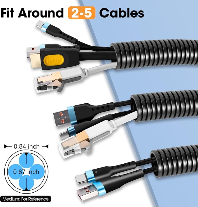 60 FT Wire Loom 3/4 Inch, Split Wire Loom Tubing Wire Conduit, Wire Protector - Image 2