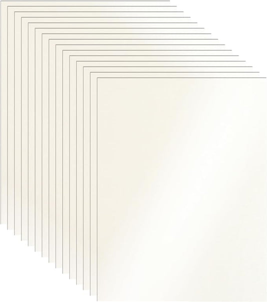 100 Sheets Cream Shimmer Cardstock 8.5 x 11 Off White Paper, 92lb Heavyweight by Guakicae