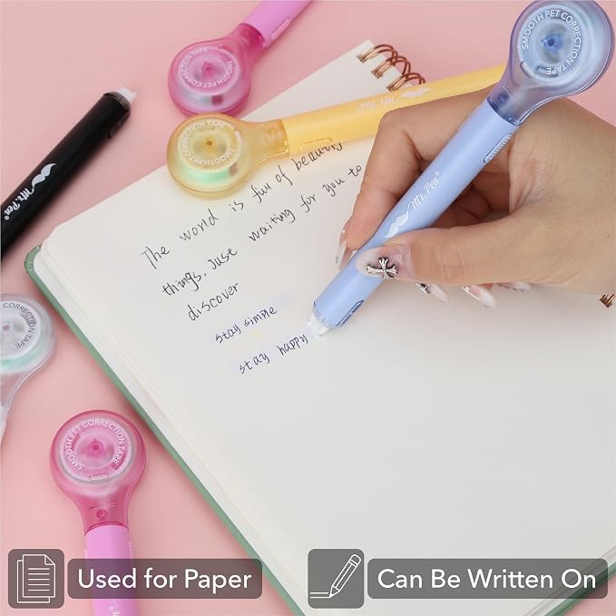 Mr. Pen- Aesthetic Correction Tape, 0.2" x 236", Pastel Colors | Cute - Image 5