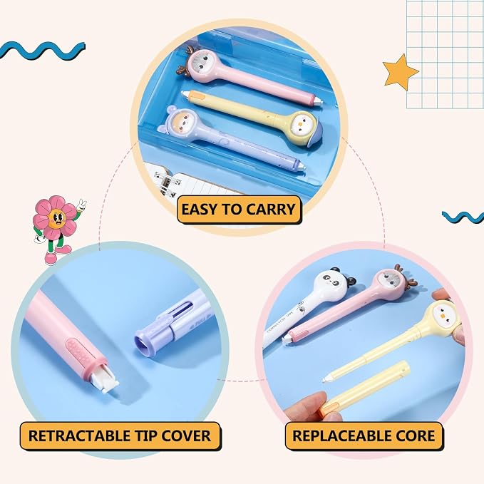 Fullhawl 4 Pcs Cute Correction Tape Pen - Image 5