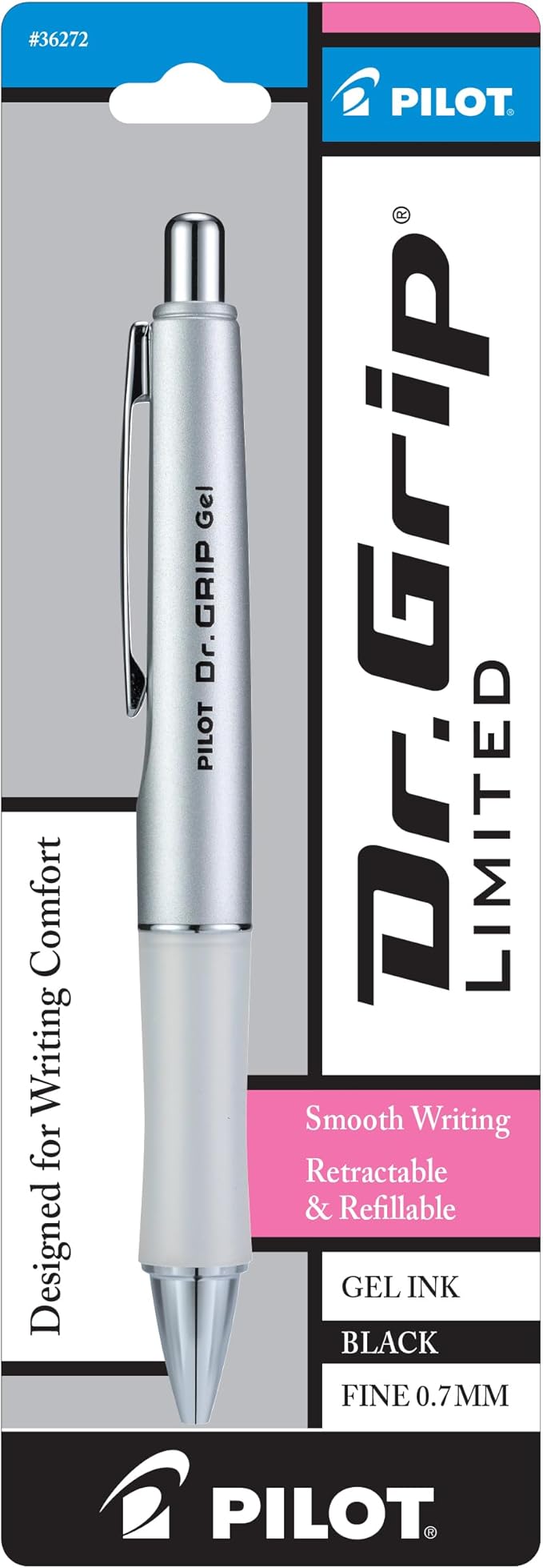 PILOT Dr. Grip Limited Refillable & Retractable Gel Pen, Fine Point, Single Pen by PilotCorporationofAmerica