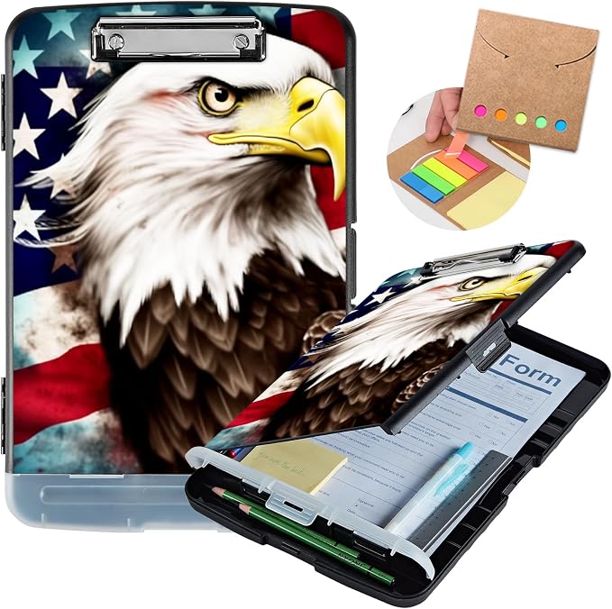 Clipboard with Storage, Heavy Duty Plastic Storage Clipboard with Low Profile - Image 2
