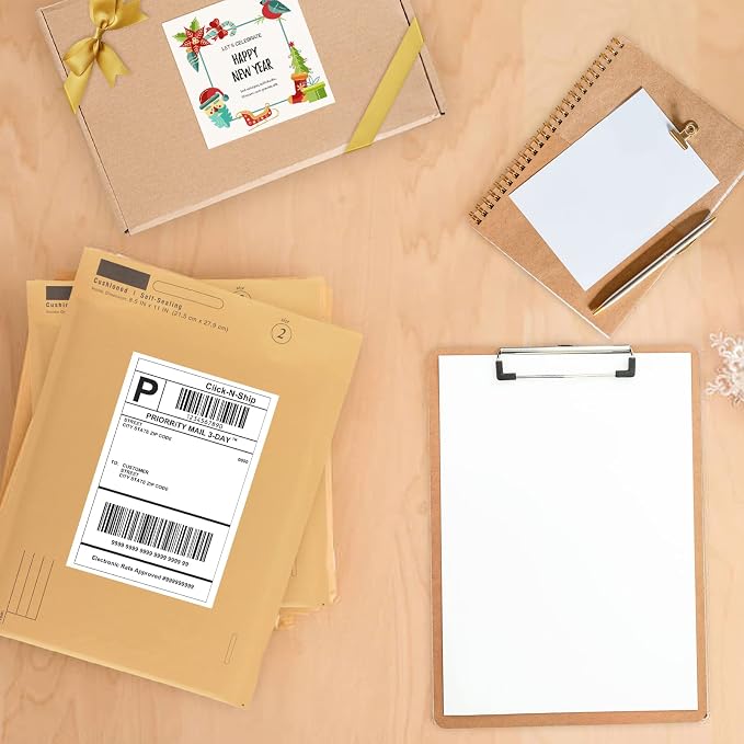 L LIKED 200 Half Sheet Shipping Labels, 2 per Sheet, 200 Labels, 5.5 x 8.5 inch - Image 8