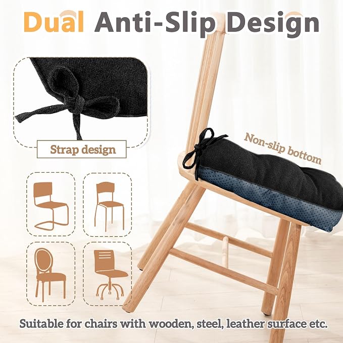 MAGIC ELEPHANT Chair Cushions for Dining Chair, Shredded Memory Foam Kitchen - Image 4
