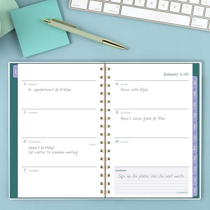 Mead Cambridge 2027 Planner, Weekly & Monthly, 5.5" x 8.5", Ombre Mist - Image 2