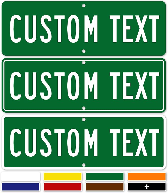 Custom Street Sign, Road Sign, Address Sign, 8 Colors, Reflective Option - Image 2