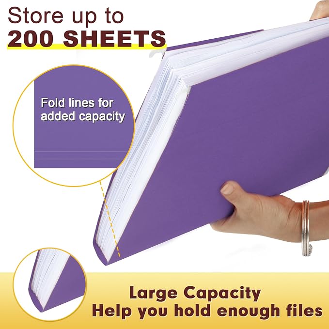 HERKKA Hanging File Folders, 30 Pack Reinforced Letter Size Hanging Folders - Image 6