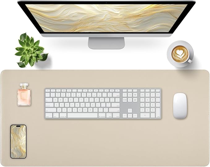 Bloss Desk Mat with Stitched Edges, 35.4"×15.7" Keyboard Pad Skin Pink by Bloss