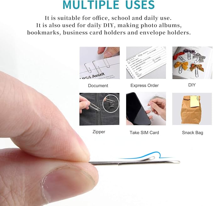 Paper Clips, 200 Pack, Paperclips, Paper Clip, Suitable - Image 3