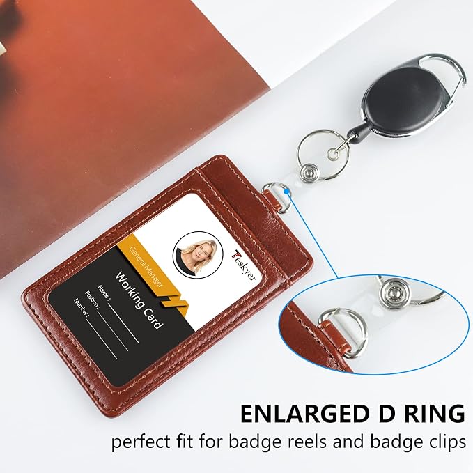 Teskyer Leather ID Badge Holder - Image 6