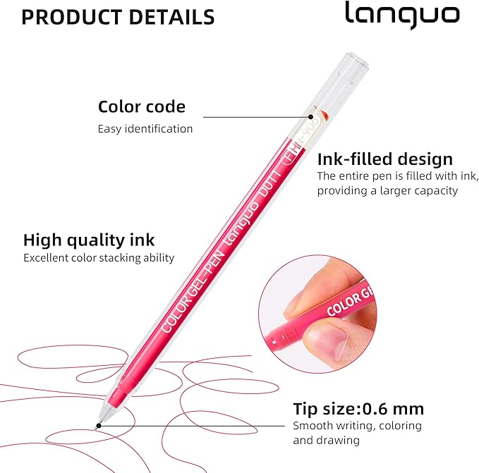 Gel Pens for Adult Coloring Books, 99 Colors Set Gel Colored Pens Marker, Perfect Gel Pens for Adult Drawing Doodling Journaling, Art Supplies and DIY Crafts-DeskLoop Office